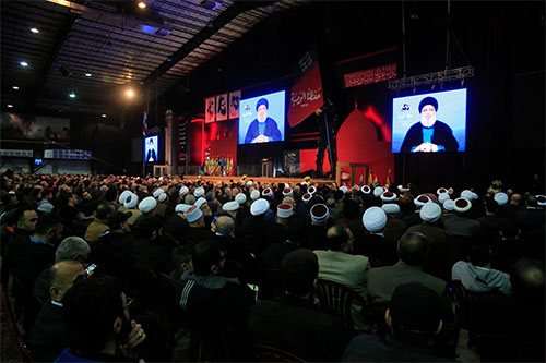 Hezbolá conmemora el día de los mártires líderes Hezbolá podría desmantelar instalaciones petrolíferas israelíes en pocas horas